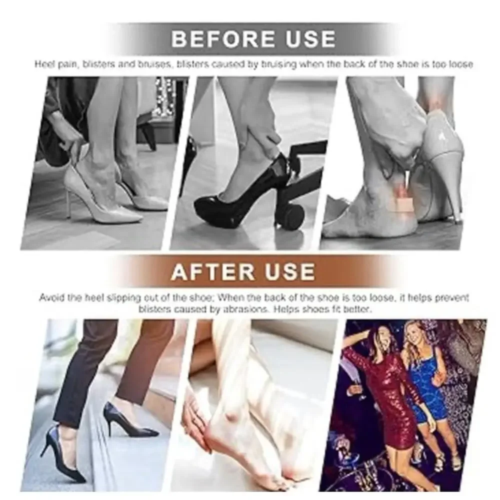 Heel Pads for Shoes That are Too Big, 2Pairs Foamed Cotton